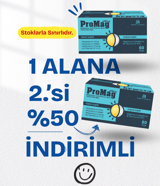 ProMag All&Day Magnezyum ve B6 Vitamini İçeren Takviye Edici Gıda