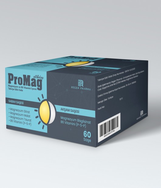 ProMag All&Day Magnezyum ve B6 Vitamini İçeren Takviye Edici Gıda