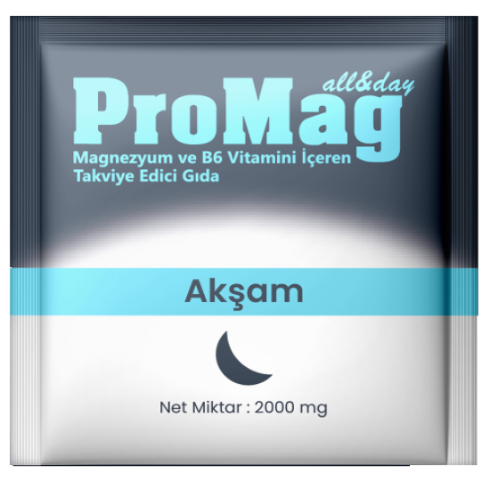 ProMag All&Day Magnezyum ve B6 Vitamini İçeren Takviye Edici Gıda