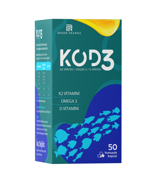 KOD3 (K2 Vitamini, Omega-3 ve D Vitamini İçeren Takviye Edici Gıda)