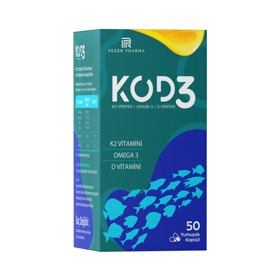 KOD3 (K2 Vitamini, Omega-3 ve D Vitamini İçeren Takviye Edici Gıda)